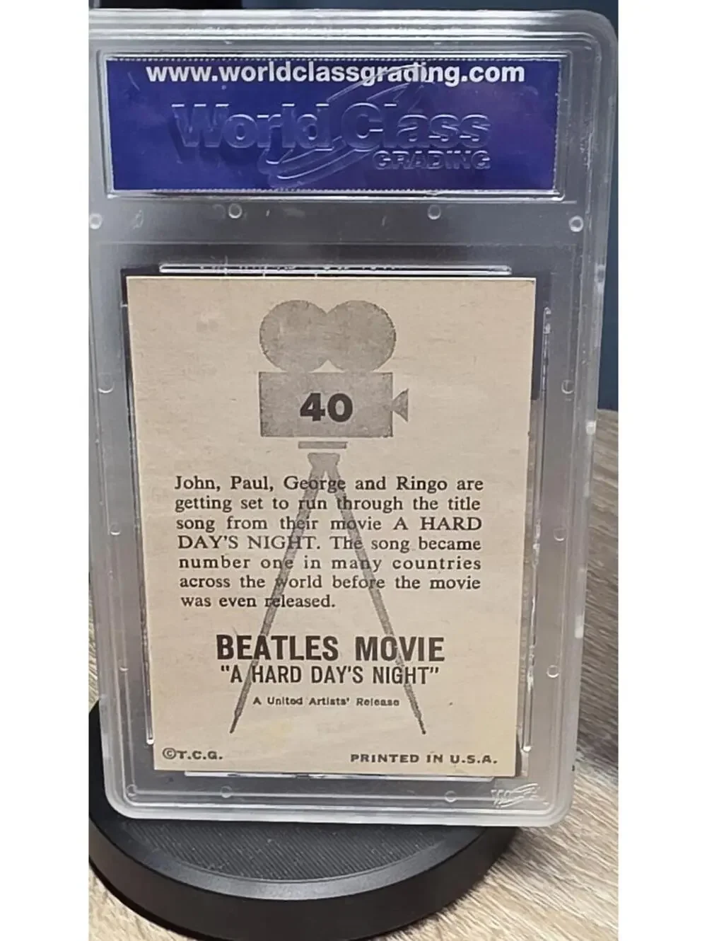1964 Topps Beatles Movie A Hard Day's Night WCG 6.0 EX-MT Graded Card - Picture 4 of 4